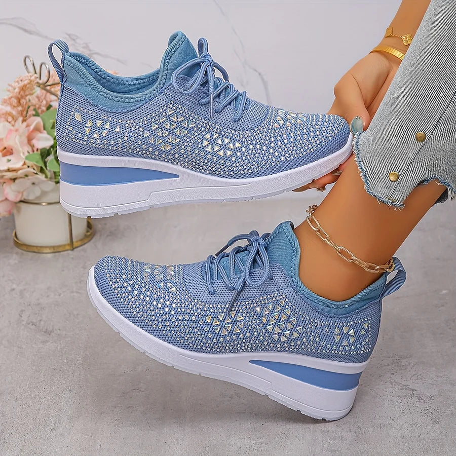 Mira / Lekkie sneakers z kryształkami